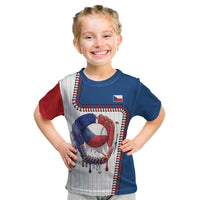 Custom Dripping Baseball Czechia Kid T Shirt