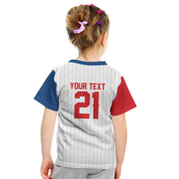 Custom Dripping Baseball Czechia Kid T Shirt