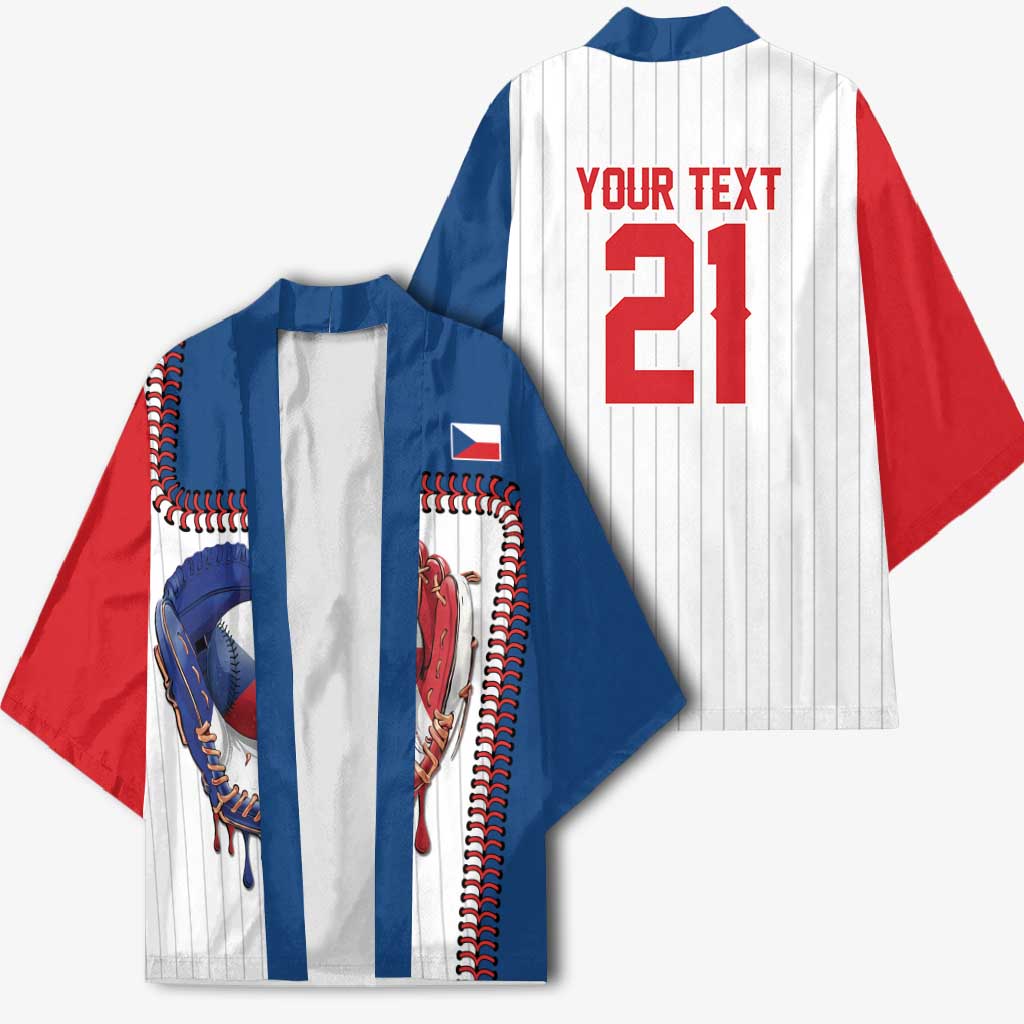 Custom Dripping Baseball Czechia Kimono