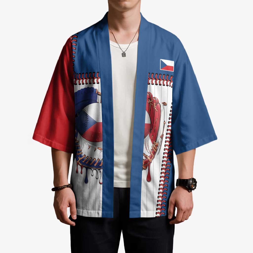 Custom Dripping Baseball Czechia Kimono