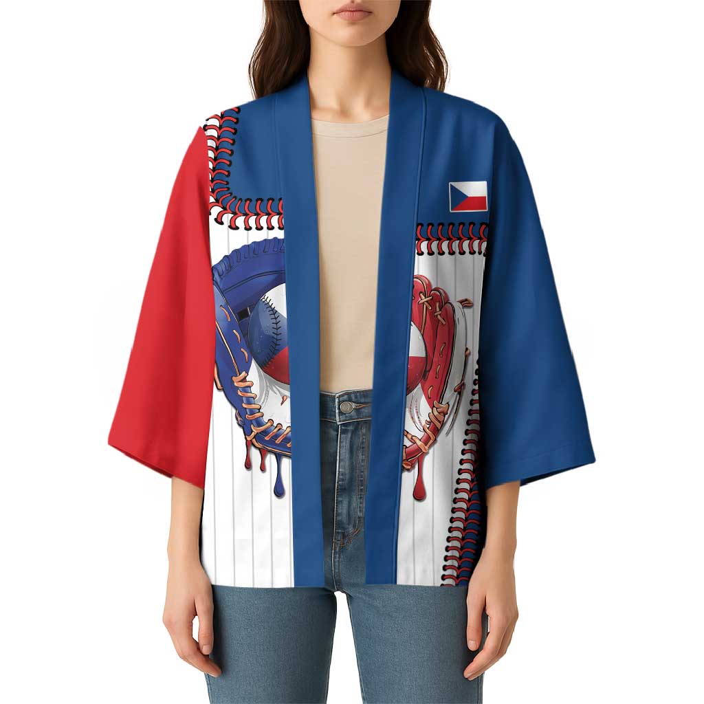 Custom Dripping Baseball Czechia Kimono