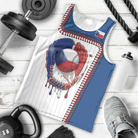 Custom Dripping Baseball Czechia Men Tank Top