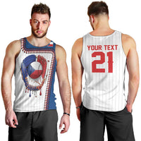 Custom Dripping Baseball Czechia Men Tank Top