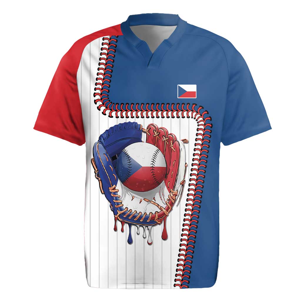 Custom Dripping Baseball Czechia Rugby Jersey