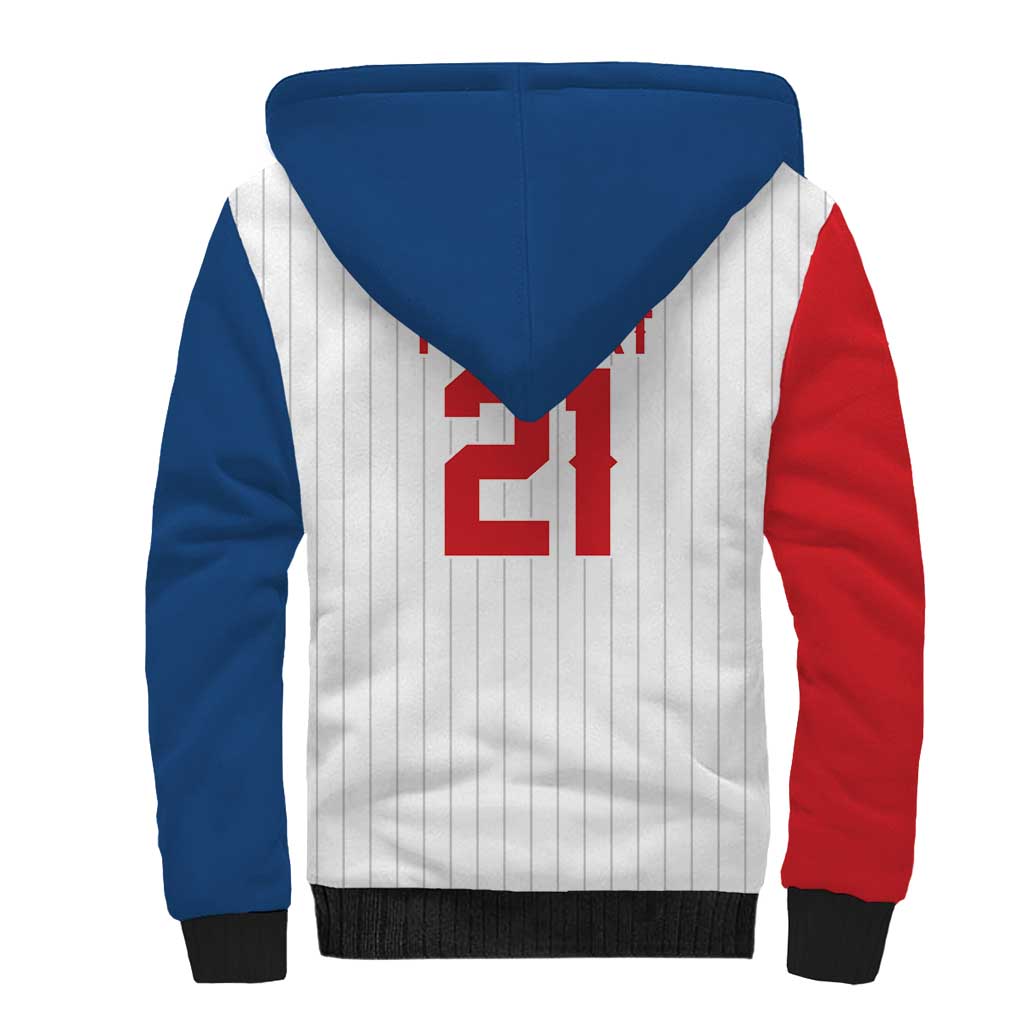 Custom Dripping Baseball Czechia Sherpa Hoodie