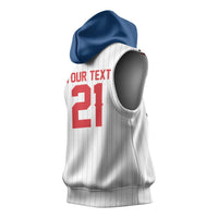 Custom Dripping Baseball Czechia Sleeveless Hoodie