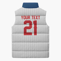 Custom Dripping Baseball Czechia Sleeveless Puffer Jacket
