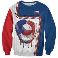 Custom Dripping Baseball Czechia Sweatshirt