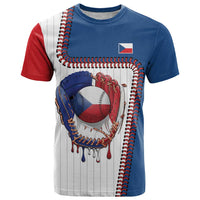 Custom Dripping Baseball Czechia T Shirt