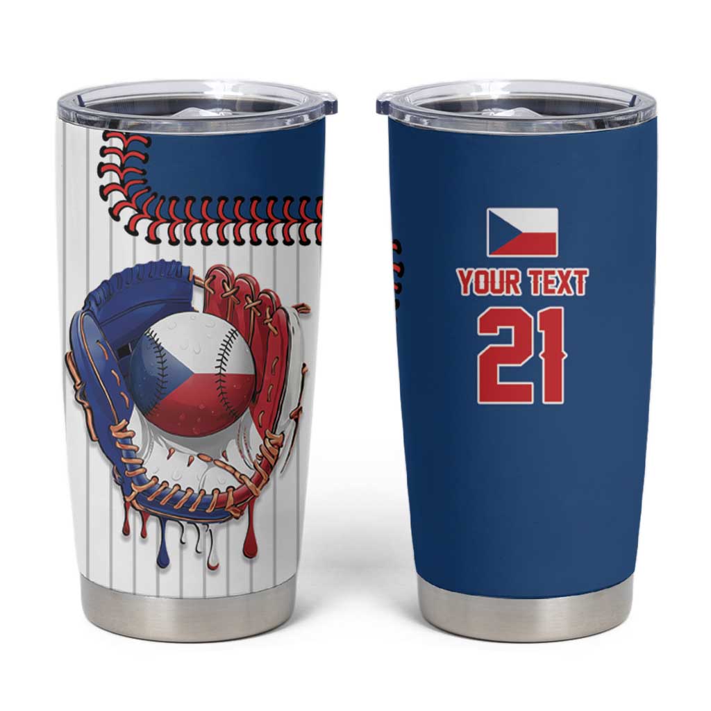 Custom Dripping Baseball Czechia Tumbler Cup