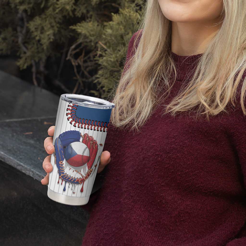 Custom Dripping Baseball Czechia Tumbler Cup