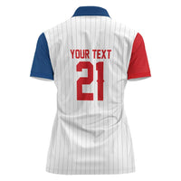 Custom Dripping Baseball Czechia Women Polo Shirt