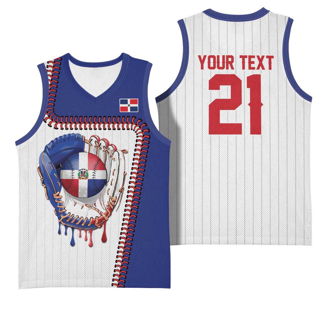 Custom Dripping Baseball Dominican Republic Basketball Jersey