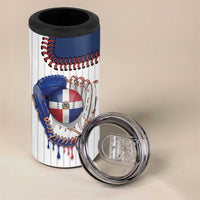 Custom Dripping Baseball Dominican Republic 4 in 1 Can Cooler Tumbler
