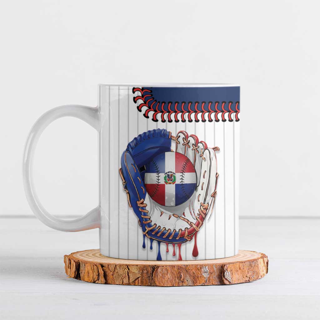 Custom Dripping Baseball Dominican Republic Ceramic Mug