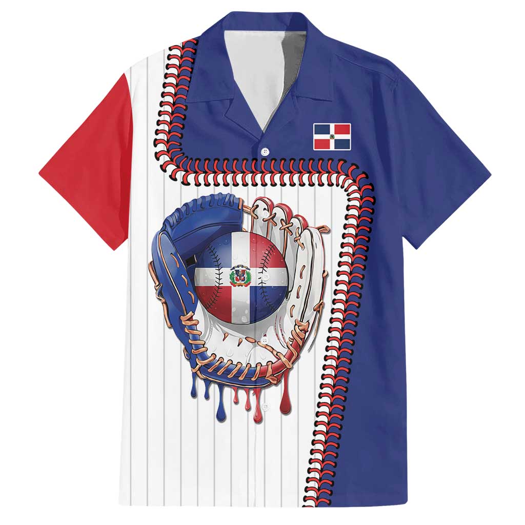 Custom Dripping Baseball Dominican Republic Hawaiian Shirt