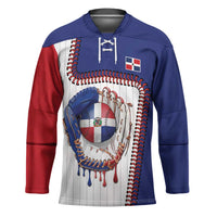 Custom Dripping Baseball Dominican Republic Hockey Jersey