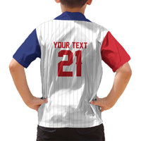 Custom Dripping Baseball Dominican Republic Kid Hawaiian Shirt