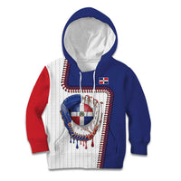 Custom Dripping Baseball Dominican Republic Kid Hoodie