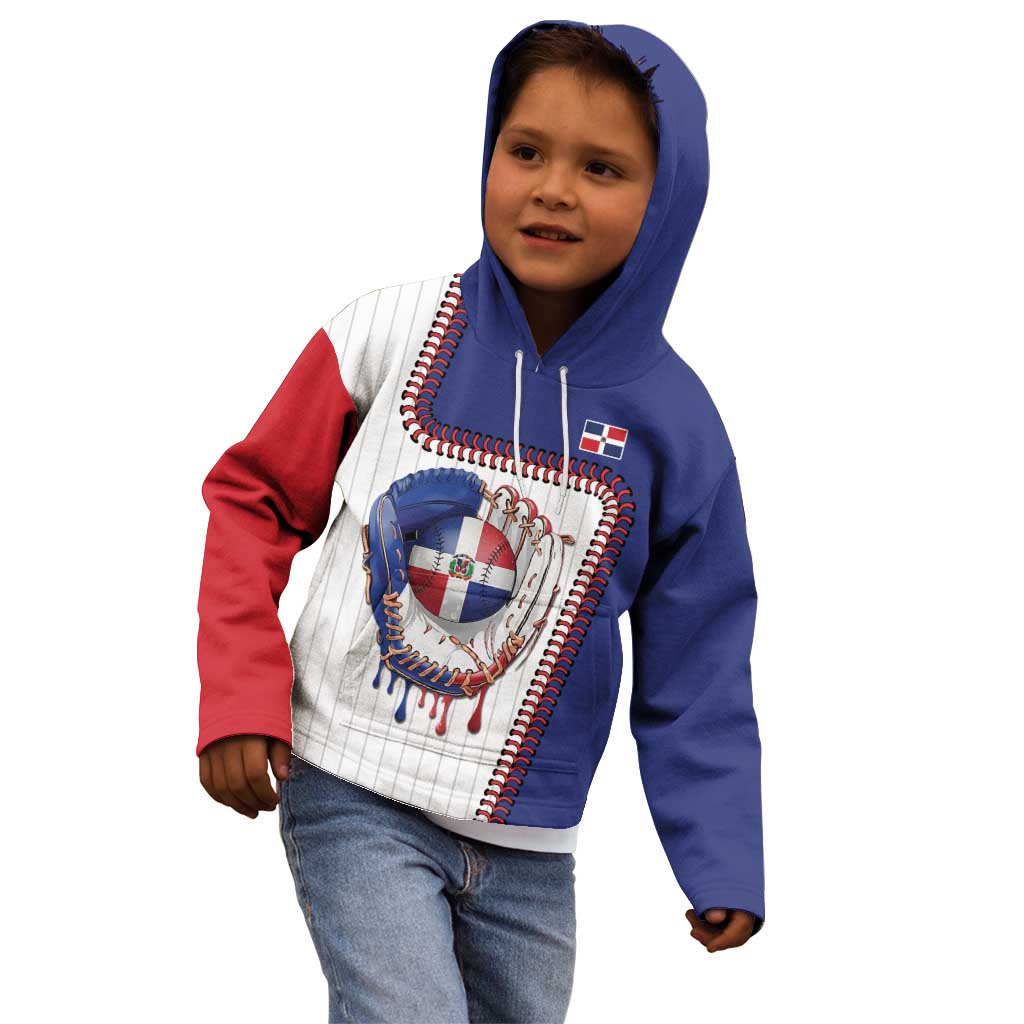 Custom Dripping Baseball Dominican Republic Kid Hoodie