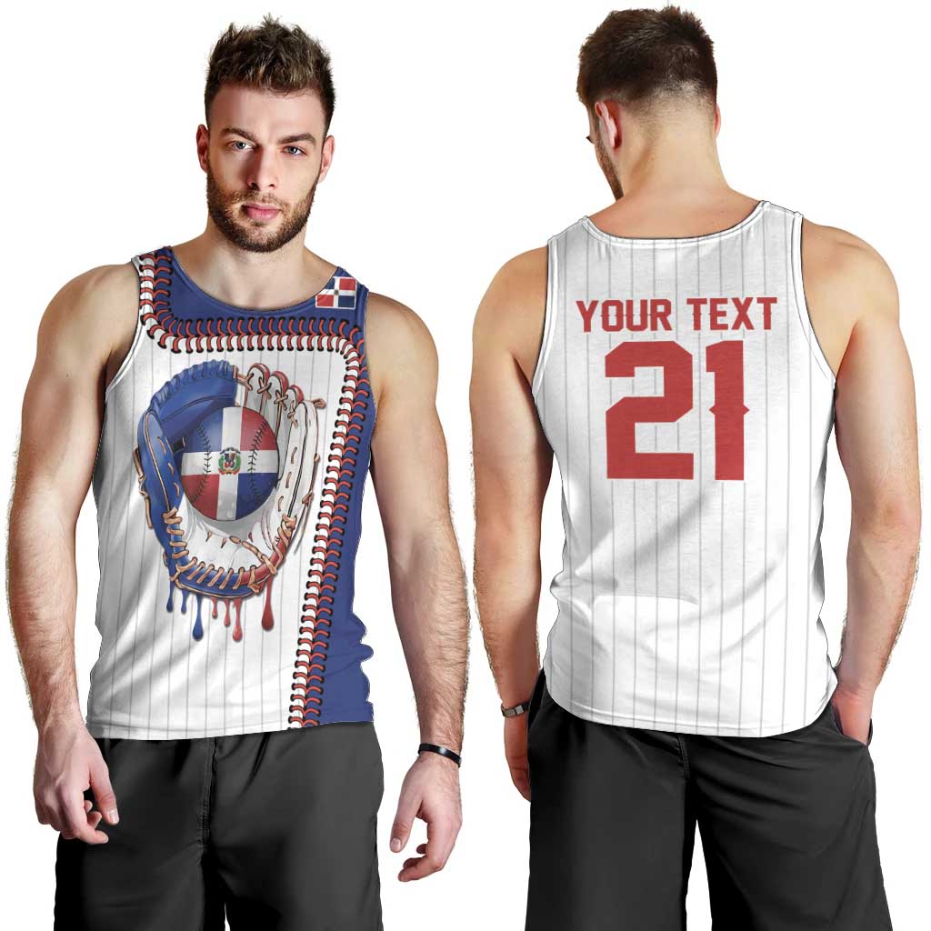 Custom Dripping Baseball Dominican Republic Men Tank Top
