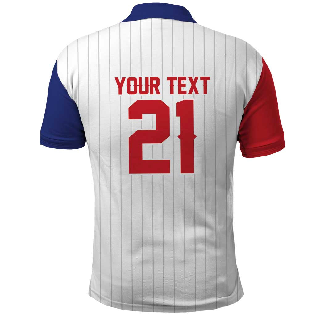 Custom Dripping Baseball Dominican Republic Polo Shirt
