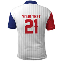 Custom Dripping Baseball Dominican Republic Polo Shirt