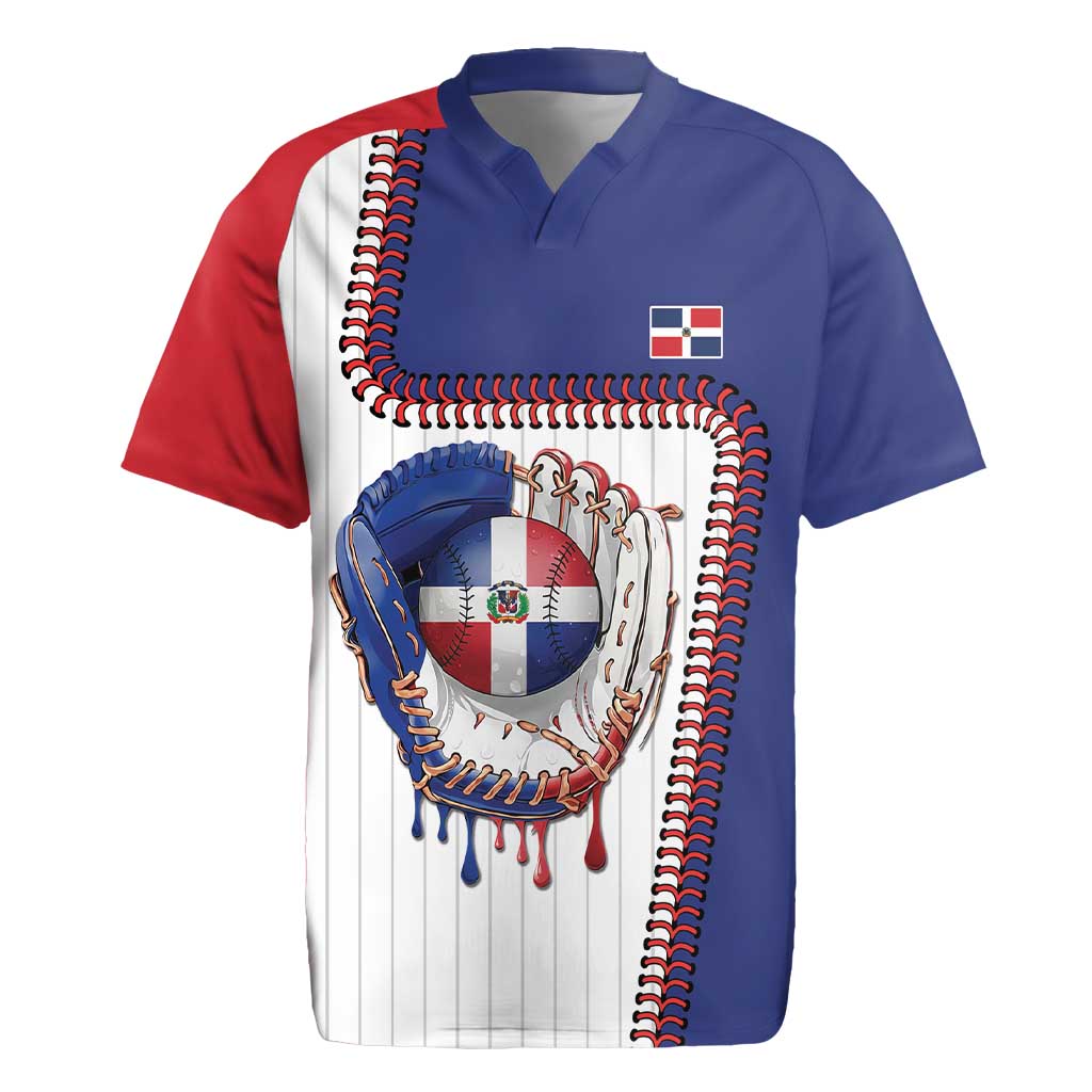 Custom Dripping Baseball Dominican Republic Rugby Jersey