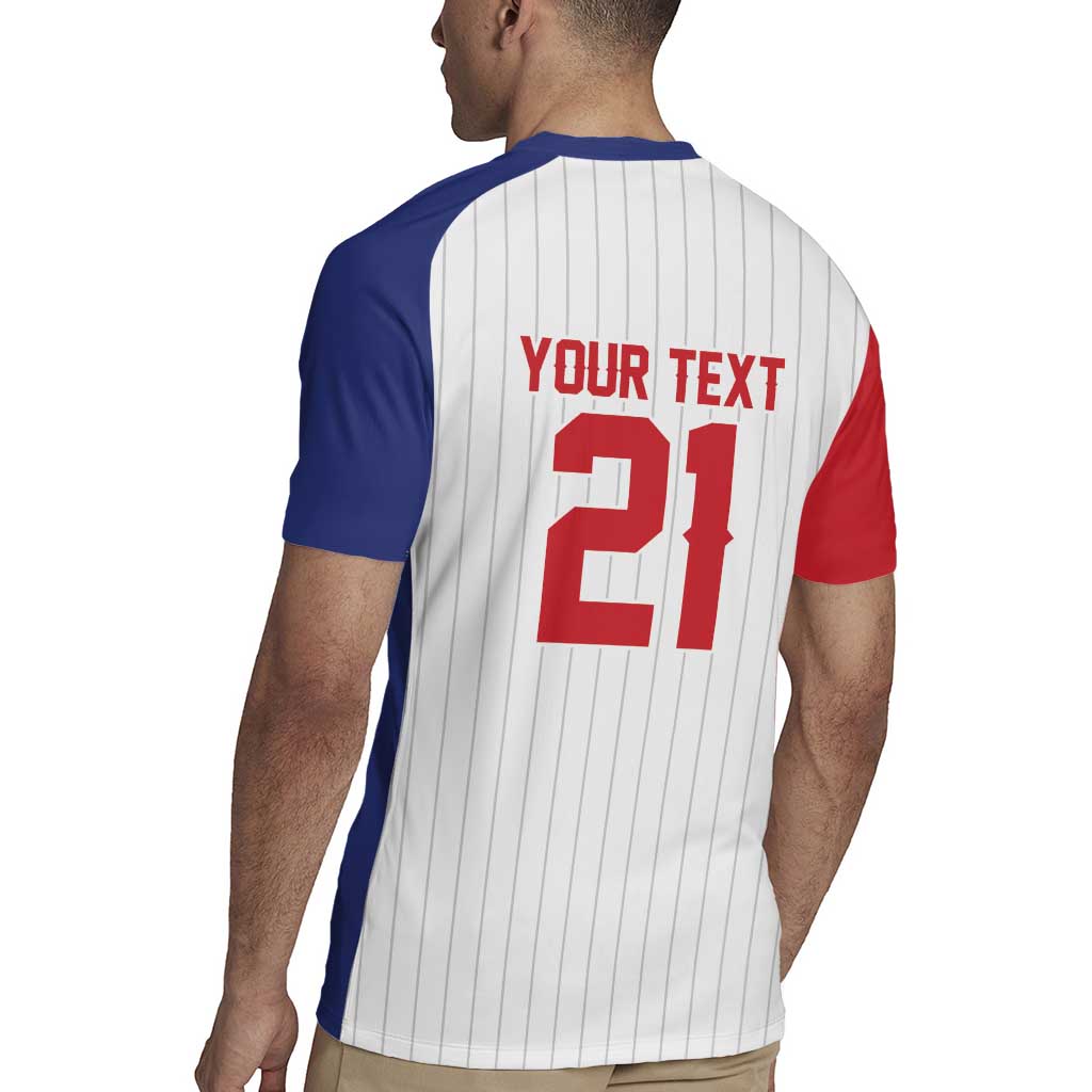Custom Dripping Baseball Dominican Republic Rugby Jersey