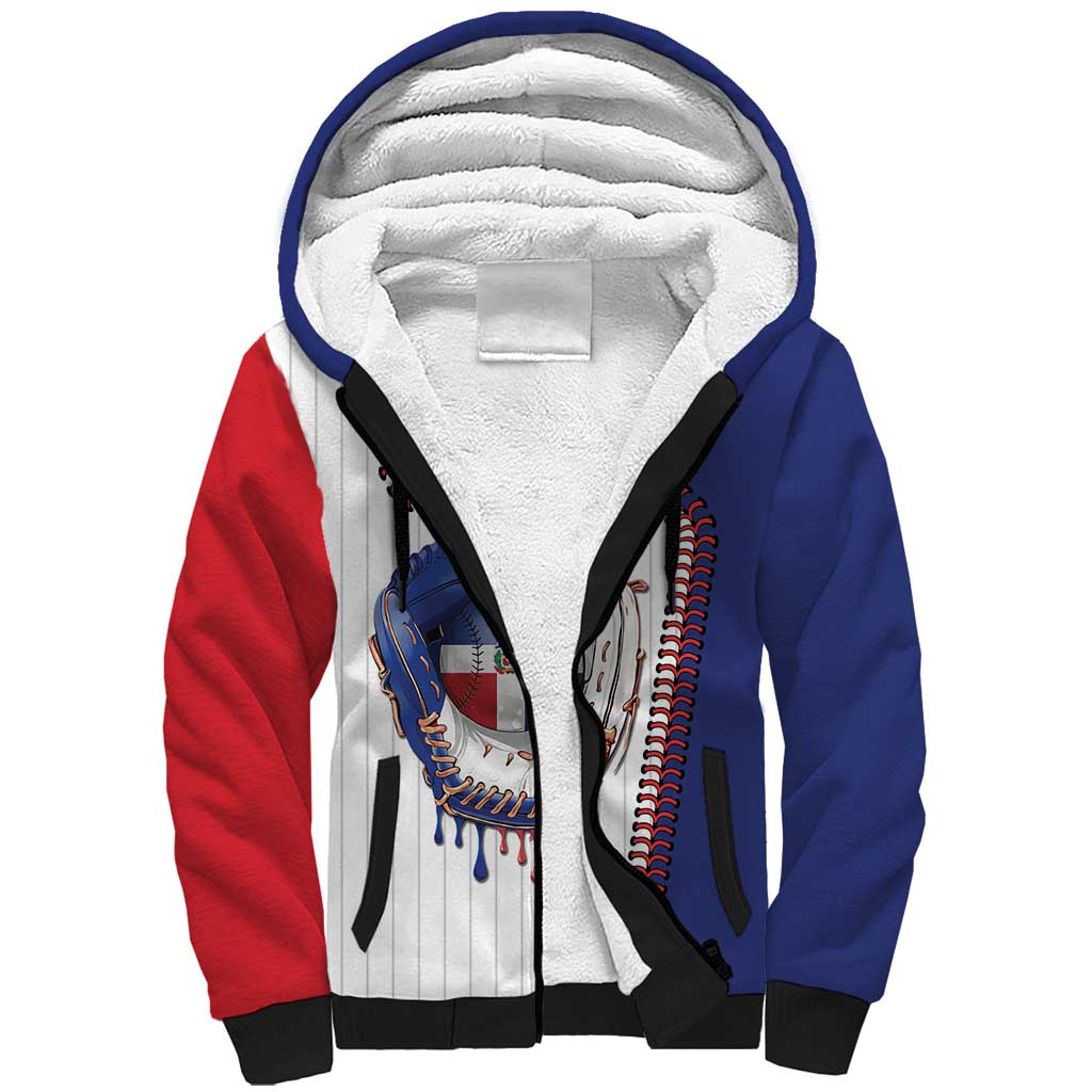 Custom Dripping Baseball Dominican Republic Sherpa Hoodie