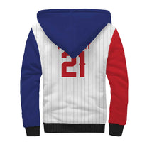 Custom Dripping Baseball Dominican Republic Sherpa Hoodie