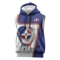 Custom Dripping Baseball Dominican Republic Sleeveless Hoodie