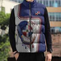 Custom Dripping Baseball Dominican Republic Sleeveless Puffer Jacket