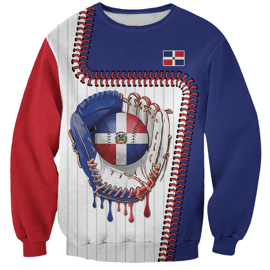Custom Dripping Baseball Dominican Republic Sweatshirt