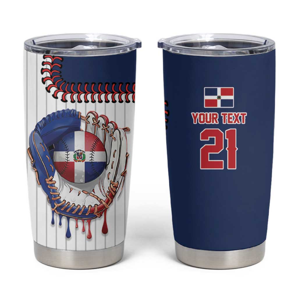 Custom Dripping Baseball Dominican Republic Tumbler Cup