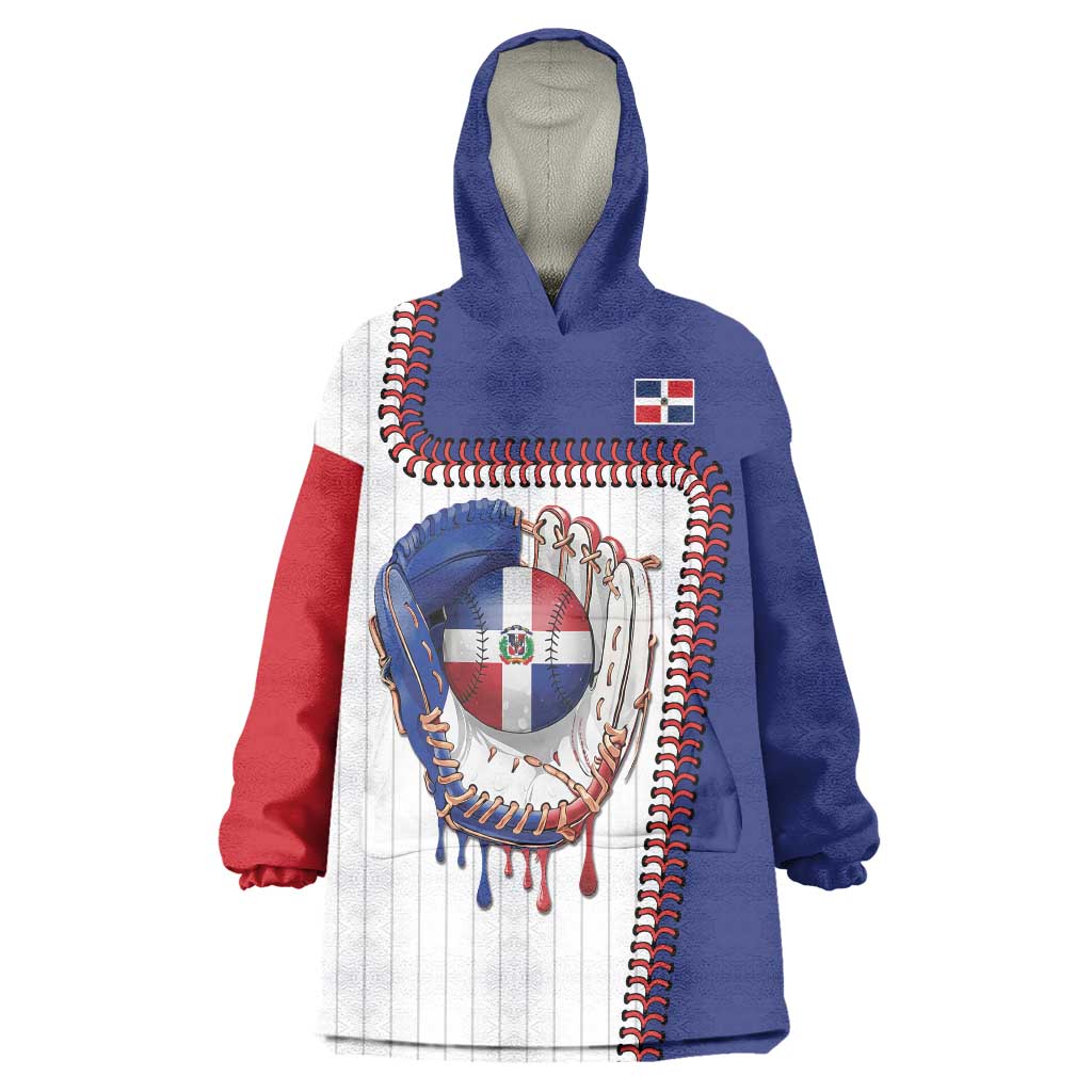 Custom Dripping Baseball Dominican Republic Wearable Blanket Hoodie