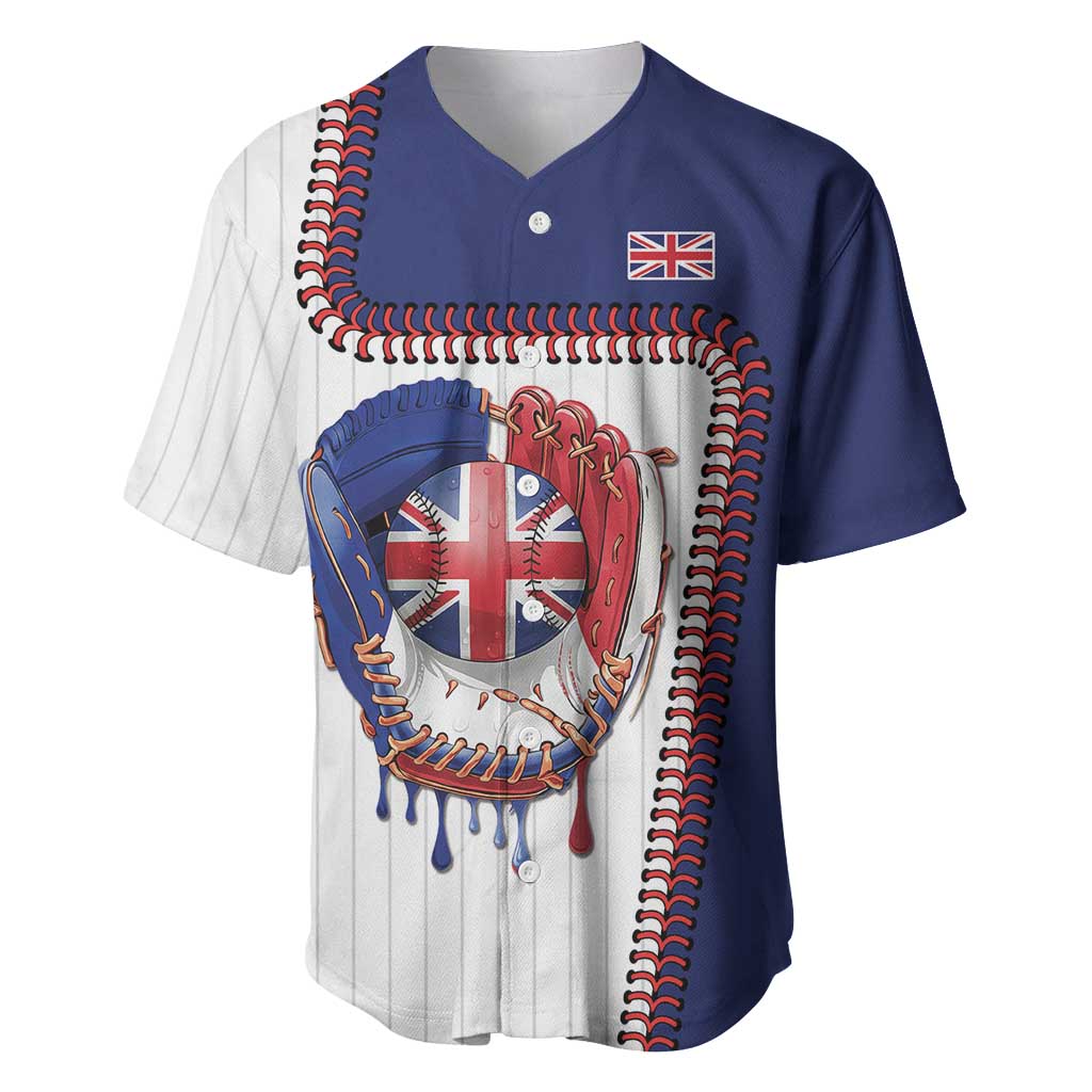 Custom Dripping Baseball Great Britain Baseball Jersey
