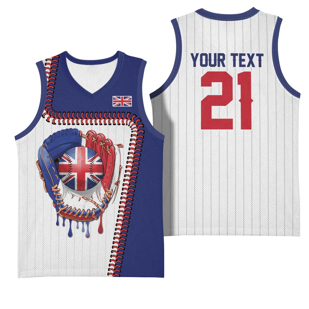 Custom Dripping Baseball Great Britain Basketball Jersey