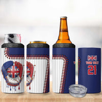 Custom Dripping Baseball Great Britain 4 in 1 Can Cooler Tumbler