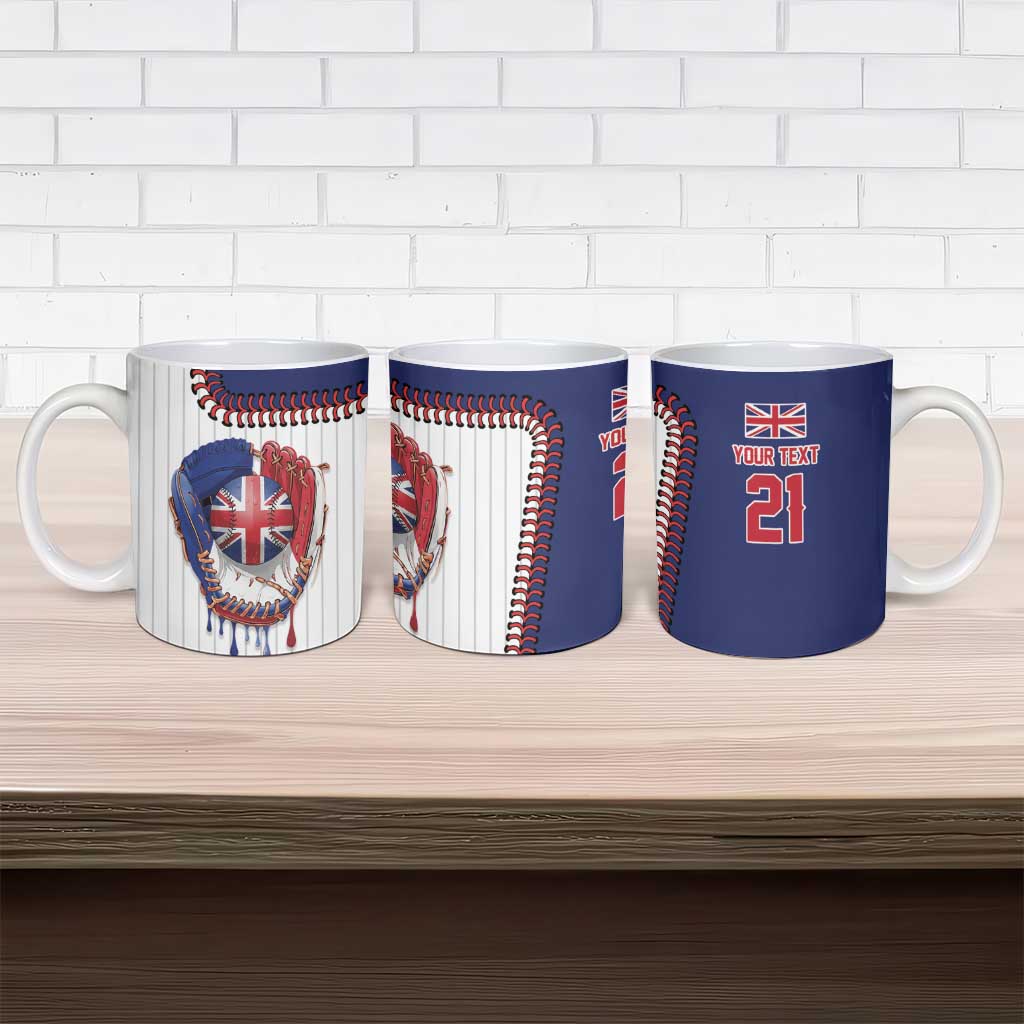 Custom Dripping Baseball Great Britain Ceramic Mug