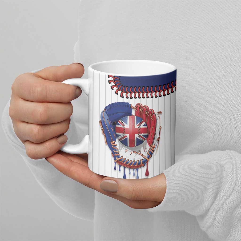 Custom Dripping Baseball Great Britain Ceramic Mug