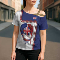 Custom Dripping Baseball Great Britain Cross Shoulder Shirt