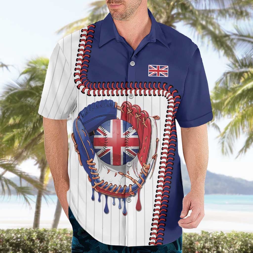 Custom Dripping Baseball Great Britain Hawaiian Shirt