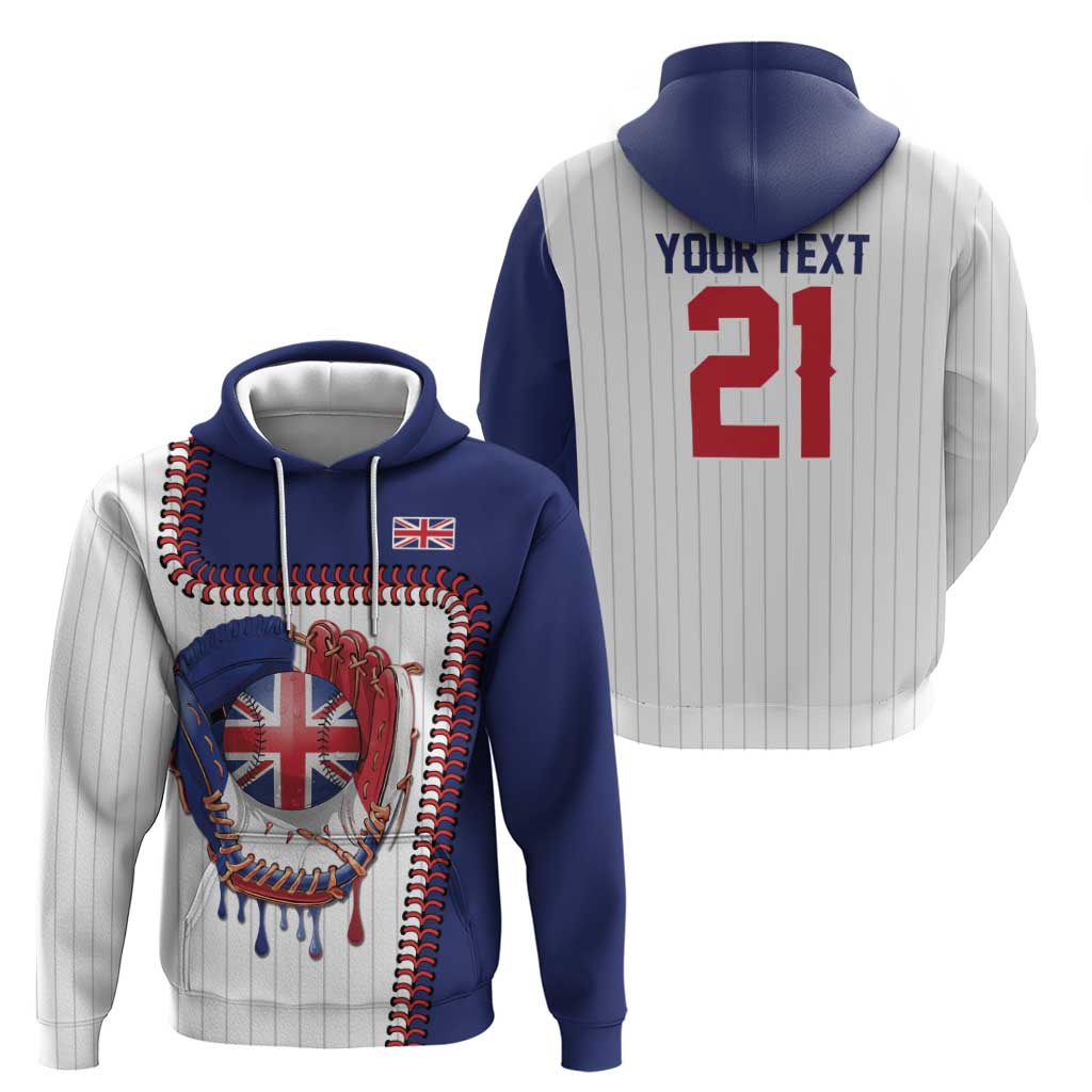 Custom Dripping Baseball Great Britain Hoodie