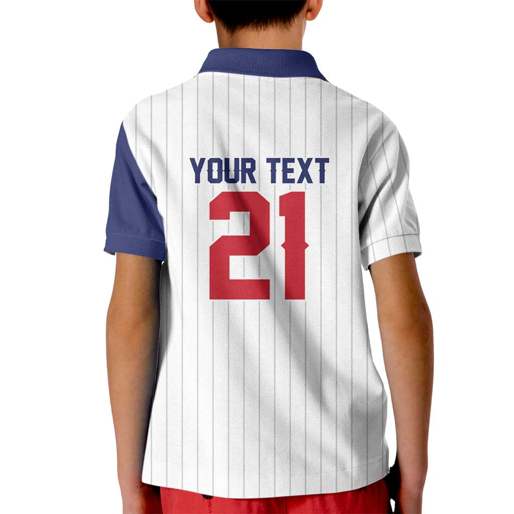Custom Dripping Baseball Great Britain Kid Polo Shirt