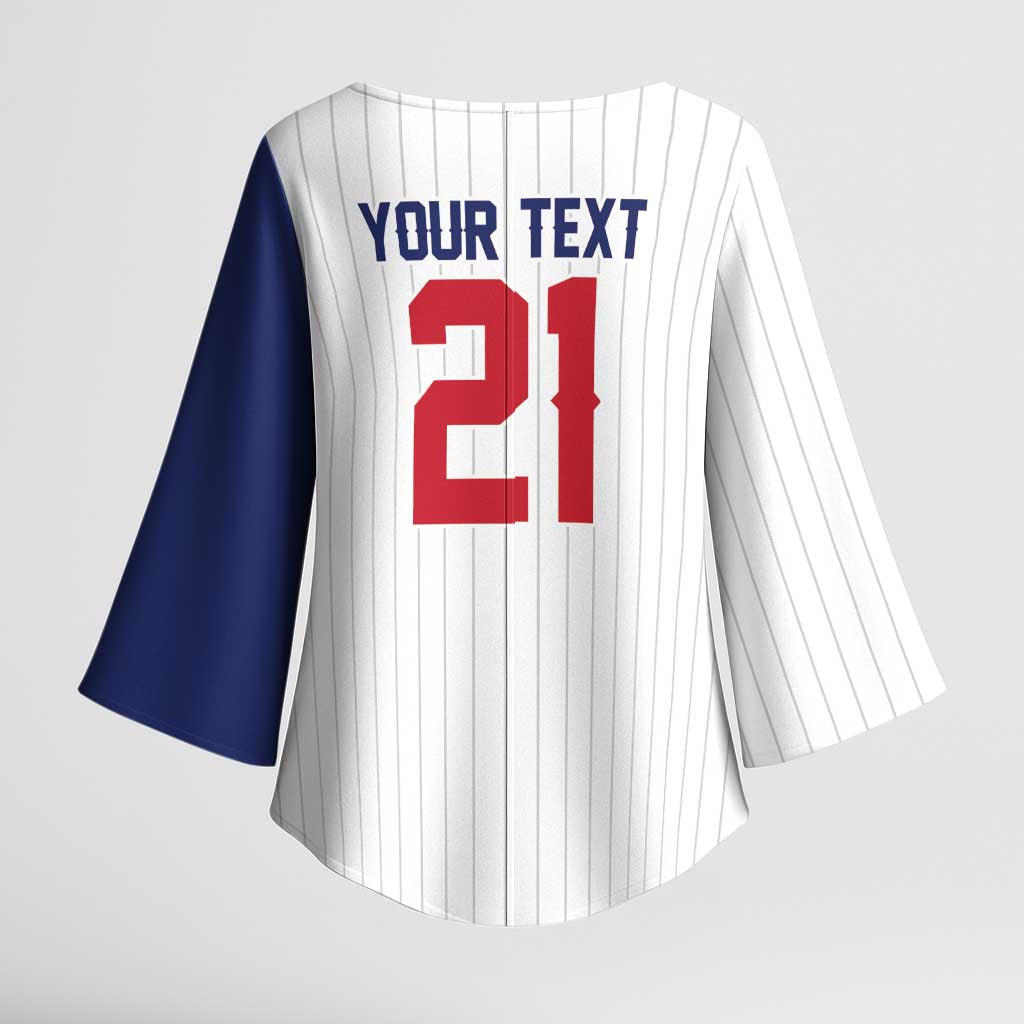 Custom Dripping Baseball Great Britain Kimono Sleeve Blouse