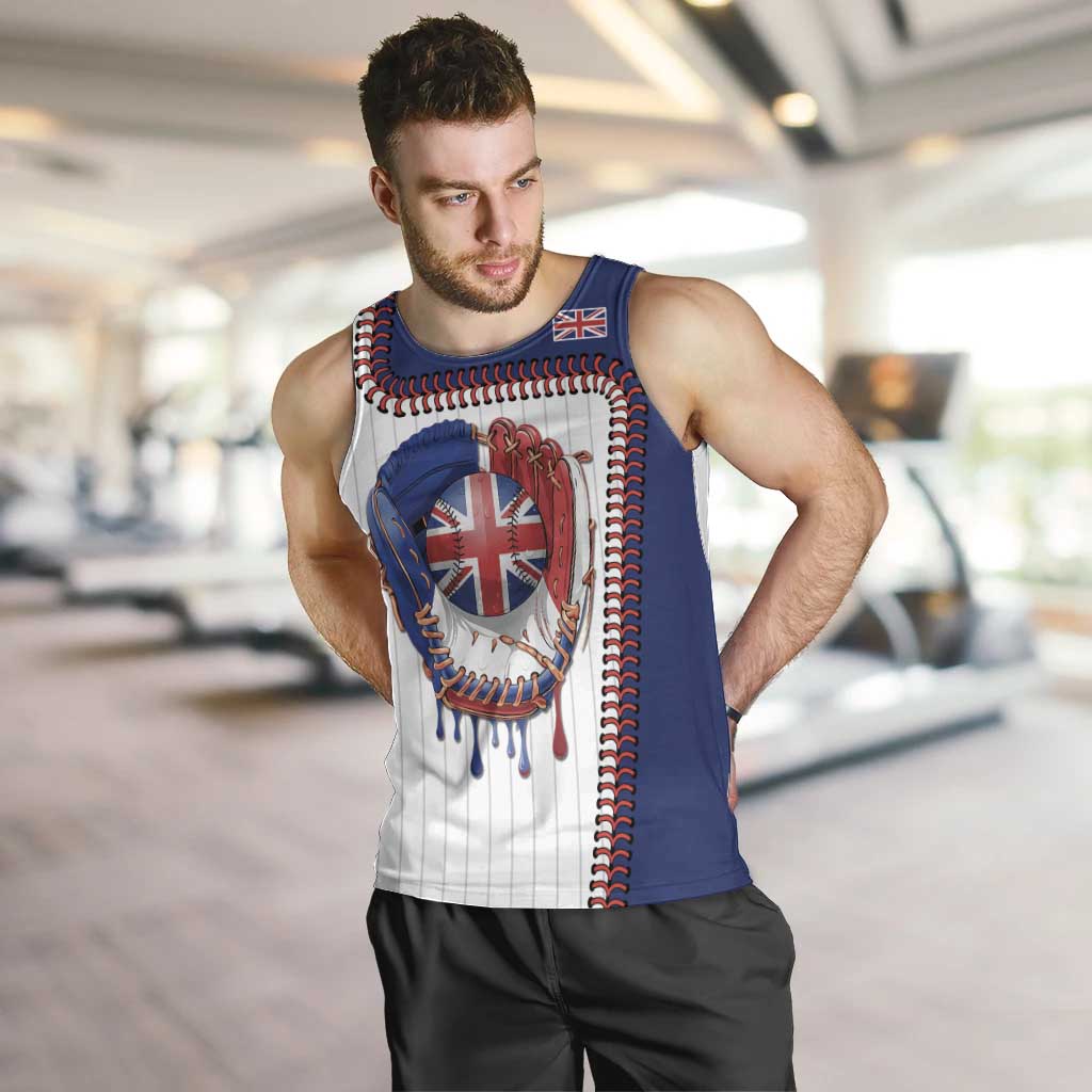 Custom Dripping Baseball Great Britain Men Tank Top