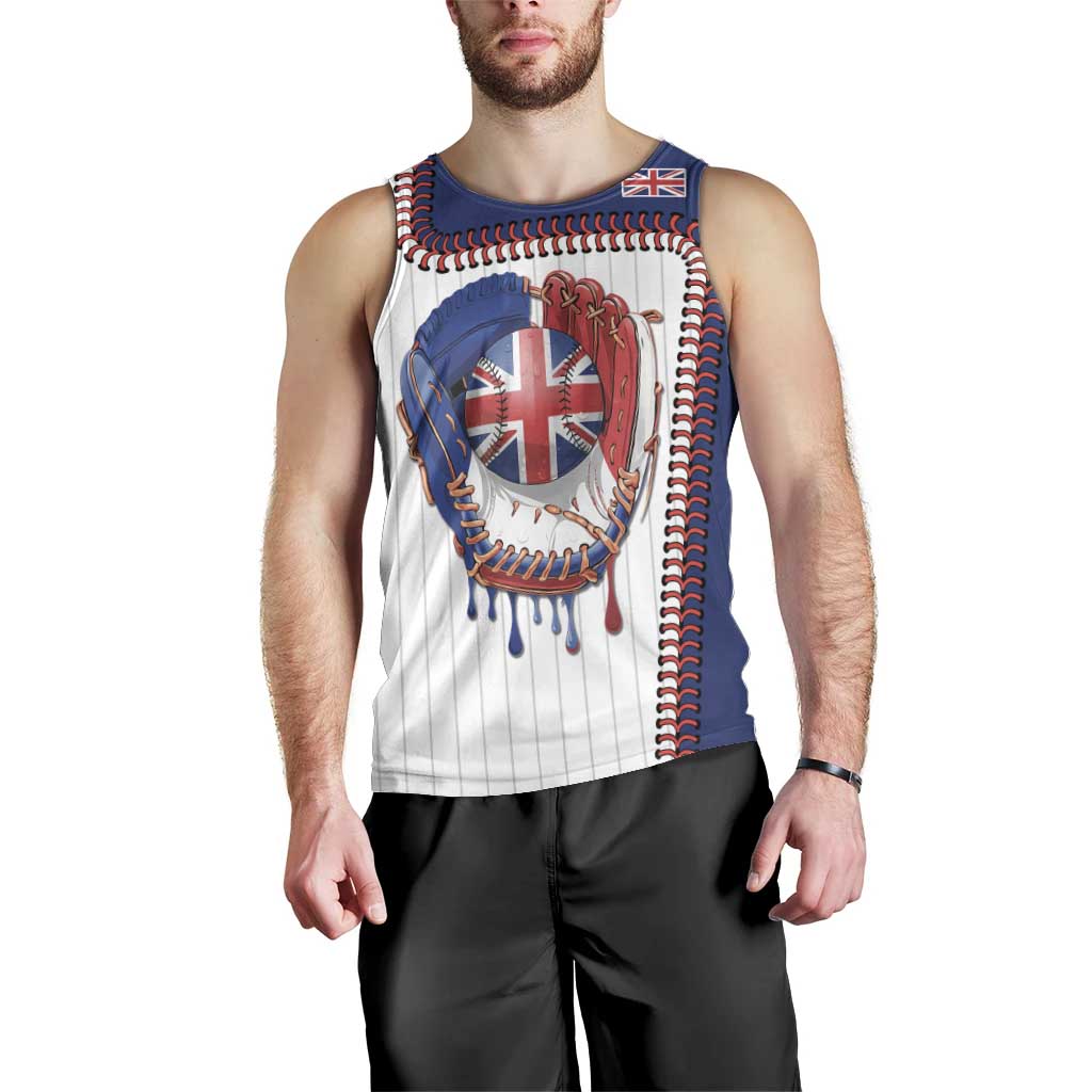 Custom Dripping Baseball Great Britain Men Tank Top