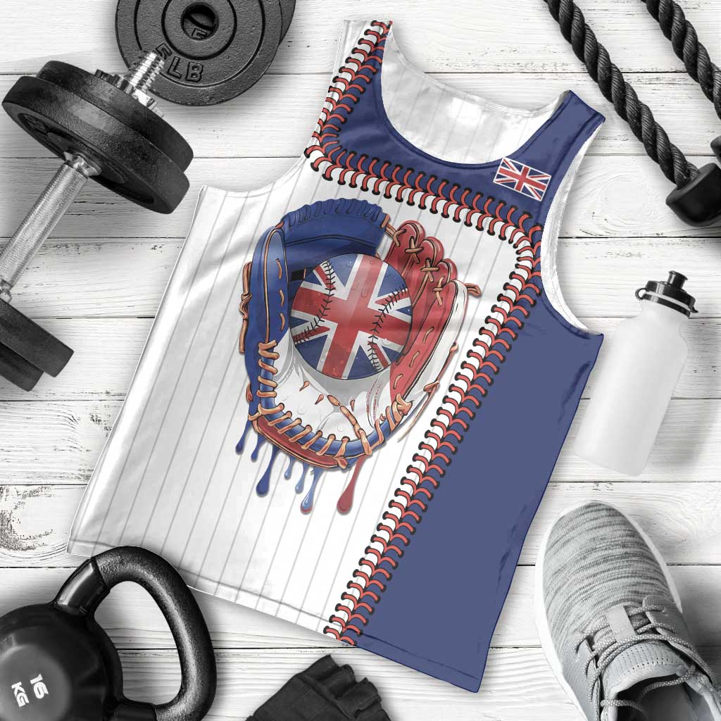 Custom Dripping Baseball Great Britain Men Tank Top