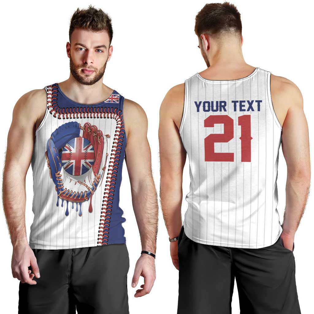 Custom Dripping Baseball Great Britain Men Tank Top